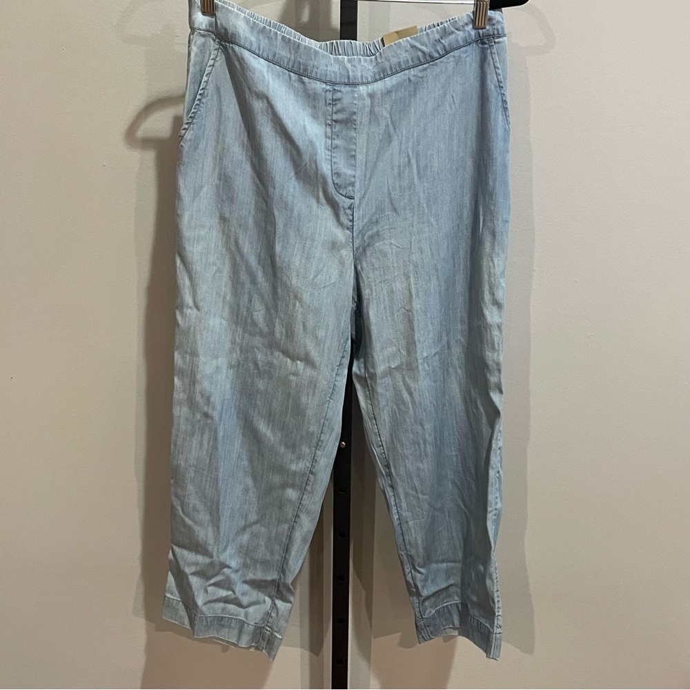 NWOT Chicos Tencel Pull On Cropped Pants